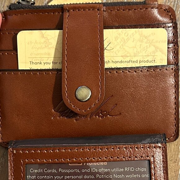 NEW Patricia Nash Italian Paisley Cassis ID Wallet - Picture 4 of 8